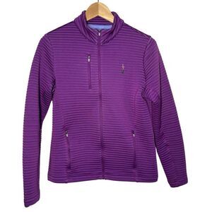 Peter Millar Women’s Jacket Quilted Medium Plum Purple Golf Performance Pockets